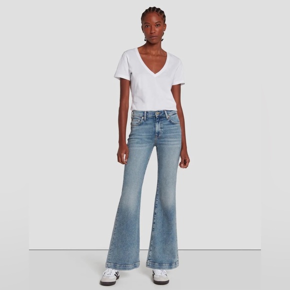 7 For All Mankind Luxe Vintage Dojo Flare Jeans - Picture 1 of 12